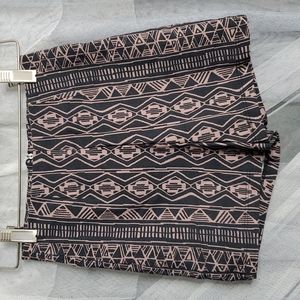 Kirra High Waist Tribal Print Stretch Short SM Black&Pink